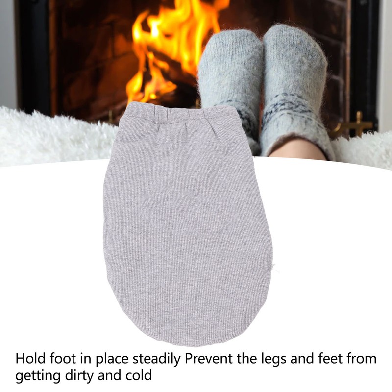 Foot Cast Socks Grey Elastic Thick Warm Fleece Soft Winter