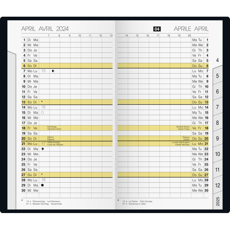 rido/idé Pocket Diary Model M Planner (2025), 2 Pages =