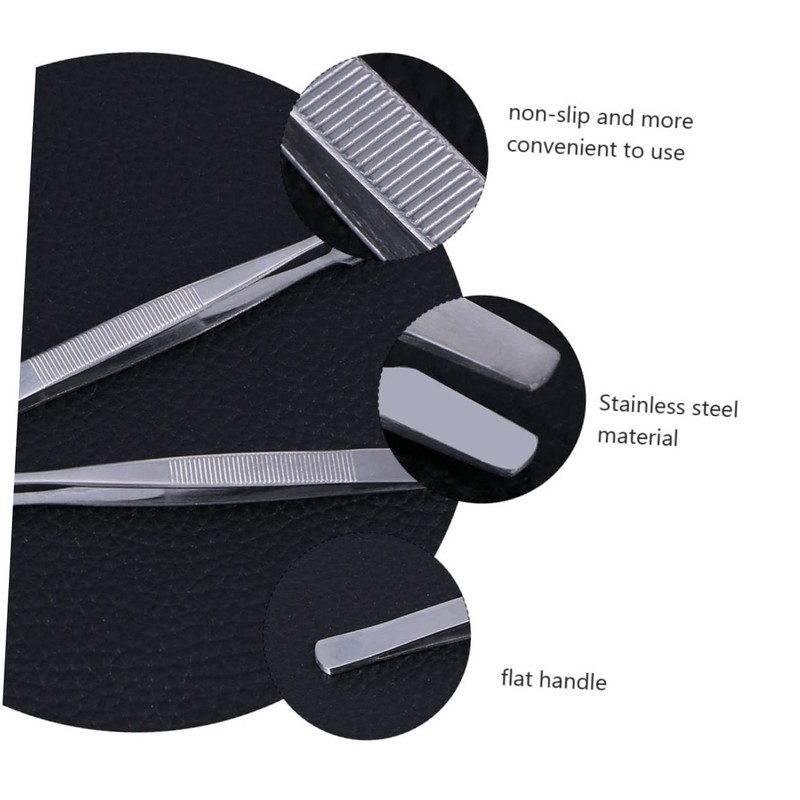 DOITOOL 3pcs Stainless Steel Stamp Nipper Tweezers Lightweight Precision Tools