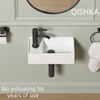Small Wall Mount Bathroom Vessel Sink, QISHKA 15.5" X 8.5"