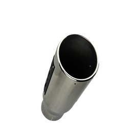 NETAMI 3.5“ to 5" Exhaust Tip Stainless Steel Rolled Edge Chrome Polish Clamp-on 3.5"x5"x12"