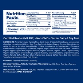 BodyHealth PerfectAmino Bar – Protein Energy Snack with 10g Protein, Plant-Based MCTs, Superfood Blend, Non-GMO, Gluten, Dairy & Soy Free (Mocha, 12 Pack)