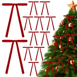 12pcs velvet ornaments for christmas tree,christmas bows red velvet bows for christmas tree Vintage Decor Neutral Christmas Ornaments for Christmas Tree Garland Home Wedding Decoration Home Indoor