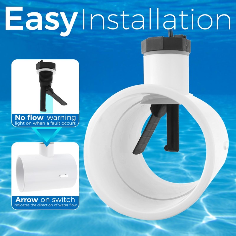 ETERMETA GLX-FLO-RP Flow Switch, Pool Flow Sensor Replacement for Hayward