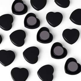 PYJLBX 20pcs Fridge Magnets - Heart Heavy Duty Refrigerator Magnets for Whiteboard, Kitchen, School & Office - Cute Strong Small Magnets, Decorative Mini Magnet for Home, Locker & Classroom (Black)