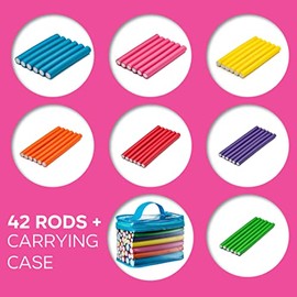 Tifara Beauty paquete de 42 ruleros flexibles, 7 pulgadas