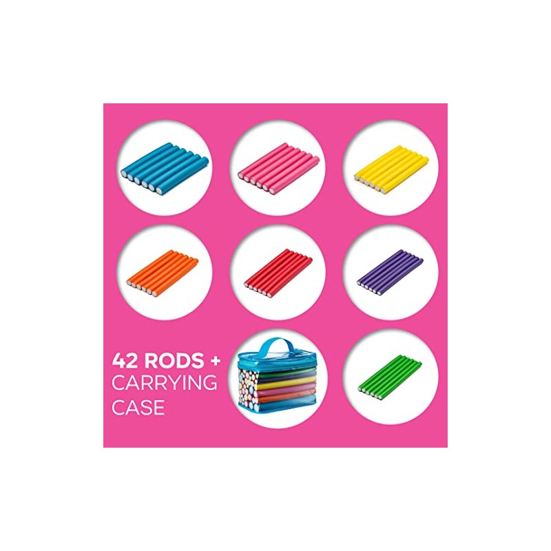 Tifara Beauty paquete de 42 ruleros flexibles, 7 pulgadas