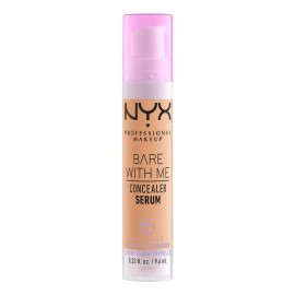 NYX Professional Makeup, Bare With Me Serum Corrector, 9ml. Tono: Golden. Suero corrector que cubre ojeras, manchas e imperfecciones. Cobertura media, hidratación hasta por 24H, fórmula vegana