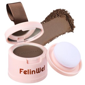 FelinWel Hair Root Cover Up Powder for Thinning Hair–Instant Grey Coverage Touch up for Women & Men, Light Brown