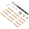 General Tools 841014 1/4-Inch Hardwood Dowel Accessory Kit, 17 Pieces