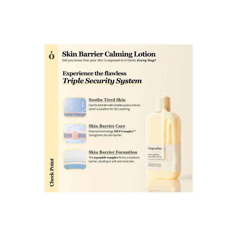 Ongredientes Skin Barrier Loción Calmante | Hidratante Liger