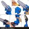 Cordless Electric Chain Saw, Mini Chainsaw with 2 Batteries &