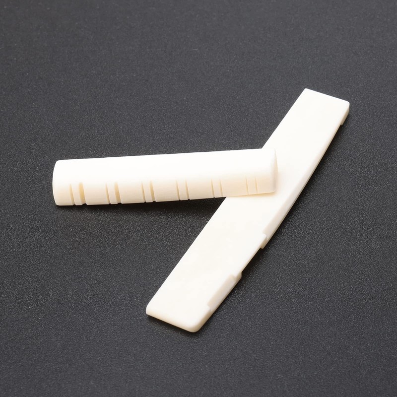1 Set of 12 String Real Bone Slotted Saddle Nut