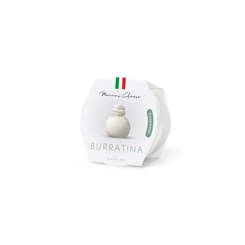 Mamma's Burratina Mozzarella & Cream Fresh Italian Cheese Knotted -