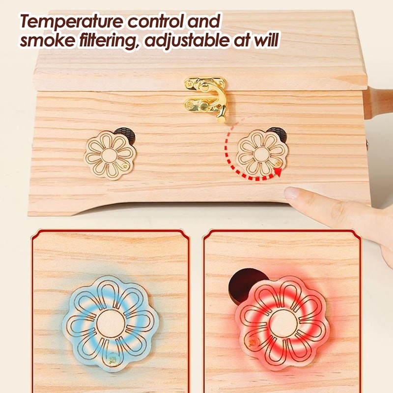 Body Heat Massage Case - Abdominal Heat Massage Wooden Box