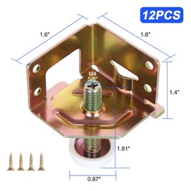 PEI Leveling Feet Heavy Duty Furniture Levelers Height Adjustable Table Legs Leveler with Screw for Furniture, Cabinets, Workbench, w/Corner Protector Guard Brackets