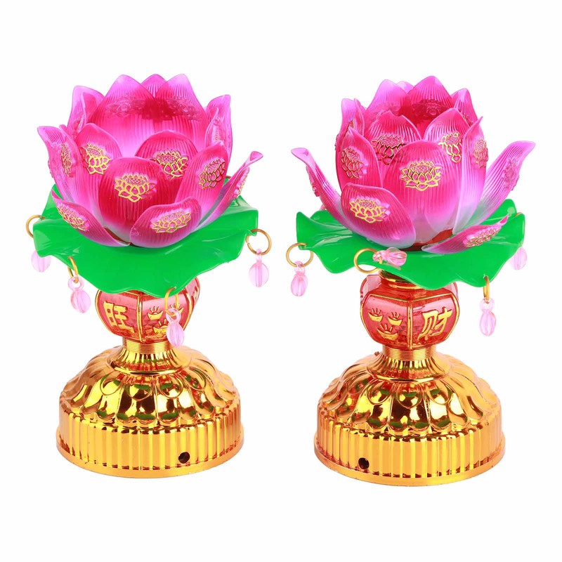 1 Pair LED Lotus Light Buddha Lotus Lamp USB Powered