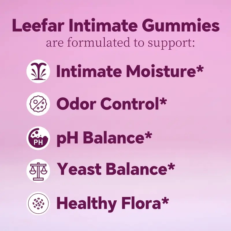 LEEFAR Her Juicy Feminine Probiotic Gummies – pH Balance &