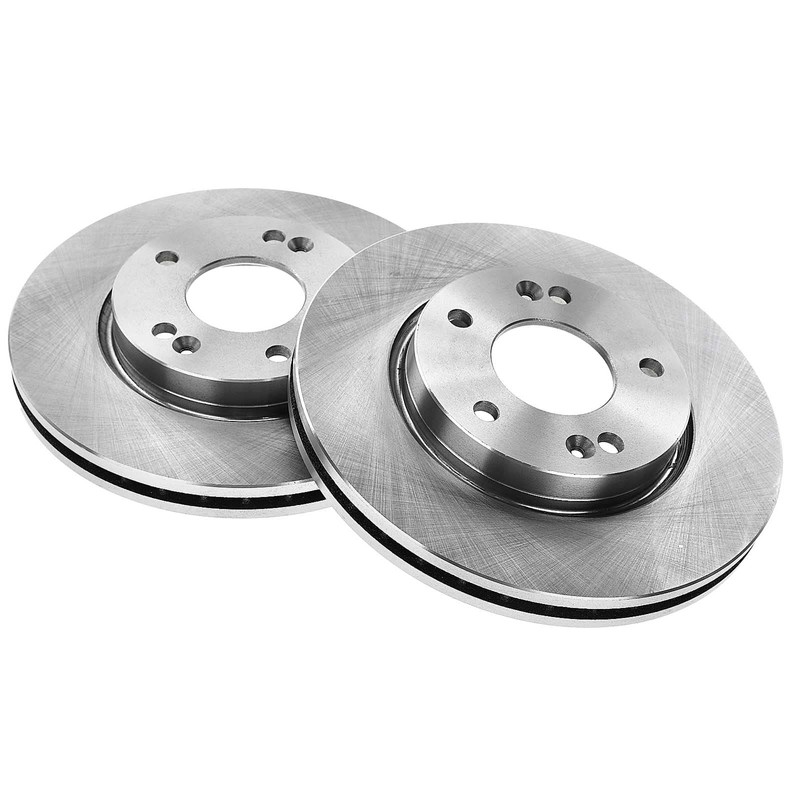 A-Premium Front Vented & Rear Solid Disc Brake Rotors +