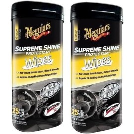 Meguiar's G4000 Supreme Shine Hi-Gloss Wipes (25 Wipes) (2 Pack)