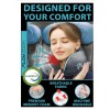 decorUhome Memory Foam Travel Pillow Adjustable 360° Chin&Neck Support,Washab