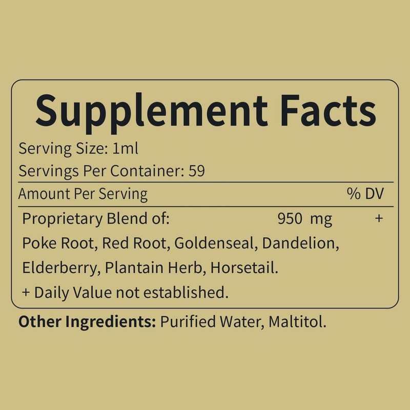 Eubrition Poke Root Drops for Lymph System Support, Lymphatic Drainage