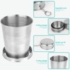 ChiiGe Collapsible Stainless Steel Cup, Stainless Steel Collapsible Cup, Portable