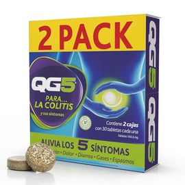 2PACK QG5 30 Tabletas. ALIVIO contra los síntomas de la colitis desde la primera toma. Con ingredientes de origen natural.