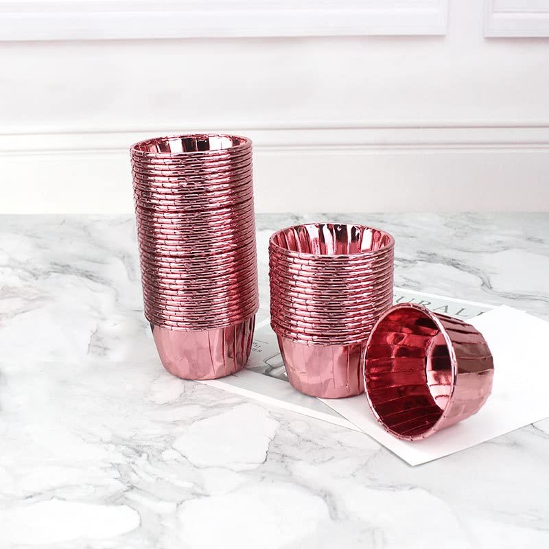 100 Pack 3.5 Oz Foil Baking Cups with Dome Lids
