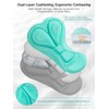 BERGRISAR Pantaloni da ciclismo da donna, imbottiti, traspiranti, elastici, con