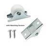 Floyutin 1 inch Rigid No-Swivel Plate Casters Small Rubber Wheels