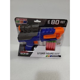 Adventure Force Dart Zone Storm Squad QuickShot Blaster | Shoots Up to 80 Feet | Foam Dart Toy