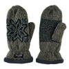 BRUCERIVER Women Snowflake Knit Mittens with Warm Thinsulate Fleece Lining