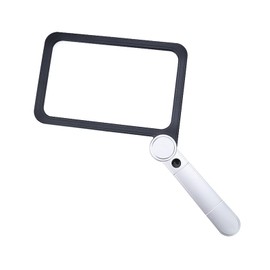 Lupa Grande de 4 Aumentos con Luz LED Ajustable, 74 LED de Luz Fría/Cálida, 3 Modos, Lupa de Mano para Personas Mayores, Lectura, Reparación de Reloje