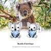 JUSTKIDSTOY Hypoallergenic Koala Earrings 925 Sterling Silver Cute Animal Koala