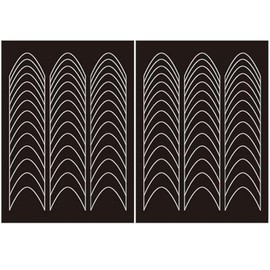 ZAAWUUT French Manicure Nail Art Stickers Strips,390pcs Self-Adhesive Nail Sticker Tips Guide Decals for Manicure Decoration,10 Sheets 390pcs (Black)