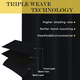 NICETOWN Black Blackout Curtain 78 inches Long - Thermal Insulated Grommet Soundproof Heat & Cold Blocking Privacy Doorway Curtain Window Treatment for Bedroom (1 Panel, W52 x L78)
