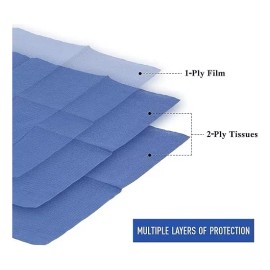 Borgatta Baberos Campos Dentales Desechables Quirúrgico Azul Mar 50pz