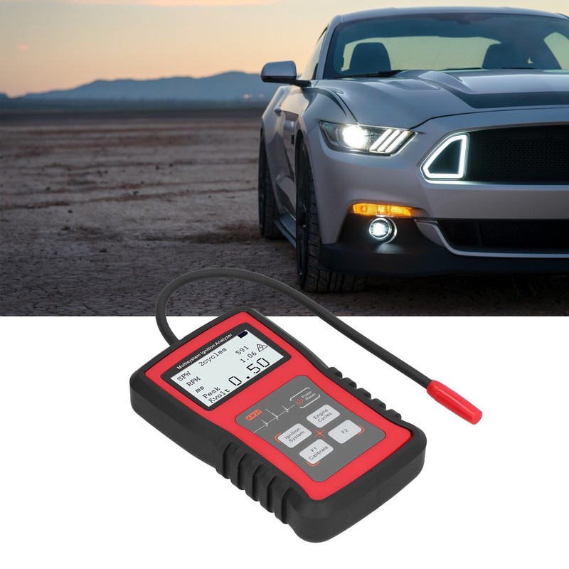 24W Ignition Analyzer MultiSystem LCD Display RPM Measurement Spark Plug