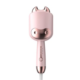 Cow Shaped Curling Iron Wand Professional 1.3 Inch Temperature Adjustable Electric Hair Curler Styling Tool Pink