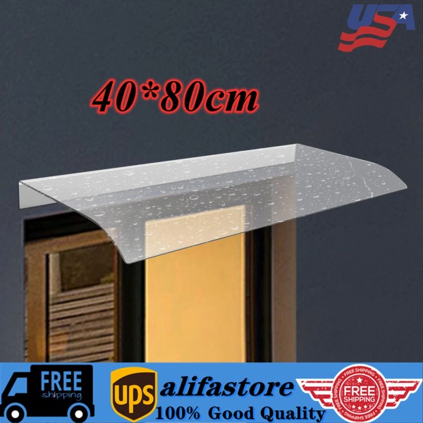 Unbranded Front Door Clear Awning Canopy Porch Roof Shelter UV