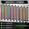 SWANLAKE Socket Organizer Set 18-Piece, 1/4-Inch x 96 Clips, 3/8-Inch