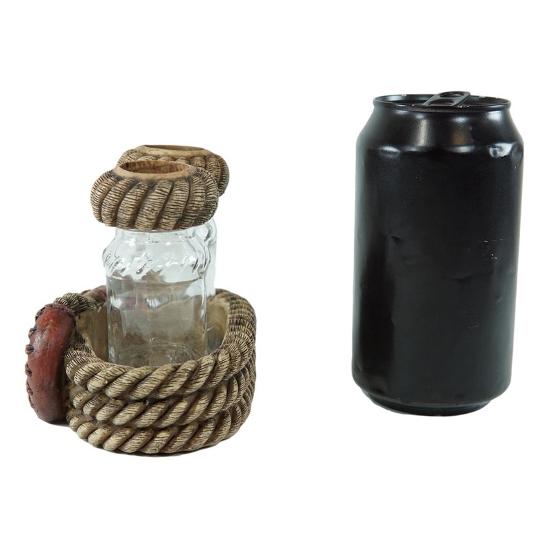 Ebros Gift Rustic Western Cowboy Braided Lasso Ropes Base Holder