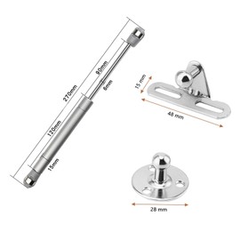 NAMYEUT Pack of 8 Hydraulic Gas Spring 200N, Furniture Gas Spring, Gas Spring Flap Fitting, Gas Spring for Furniture, Cabinets, Boxes