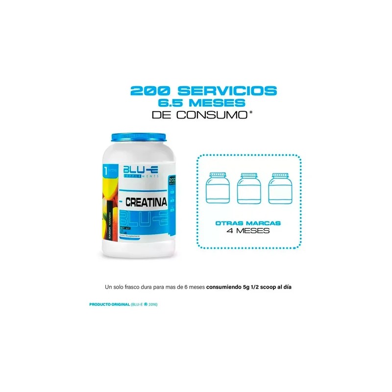 Blu-e Creatina Monohidratada 1kg Varios Sabores