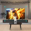 [Electric Focus]Mini Portable Projector with 4K Support, Bluetooth 5.4 WIFI6,