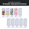 ALBEN Elegant Double Sided Standing Picture Frames - (White, 10