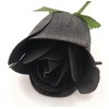 6 Black Half Open Bud Wooden Roses for Crafts Custom