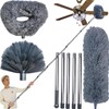 3 Pack 20+ Feet High Reach Grey Microfiber Feather Duster