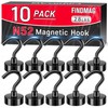 FINDMAG 28 LBS Black Magnetic Hooks Heavy Duty, Neodymium Magnet